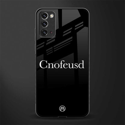 cnofeusd confused black glass case for samsung galaxy note 20 image