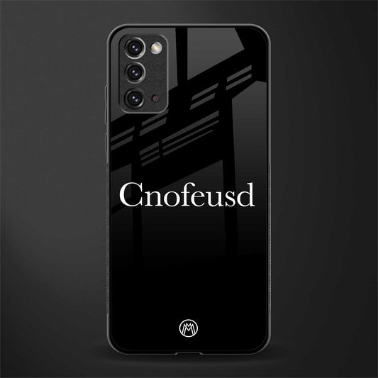 cnofeusd confused black glass case for samsung galaxy note 20 image