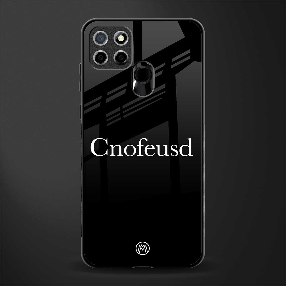cnofeusd confused black glass case for realme narzo 30a image