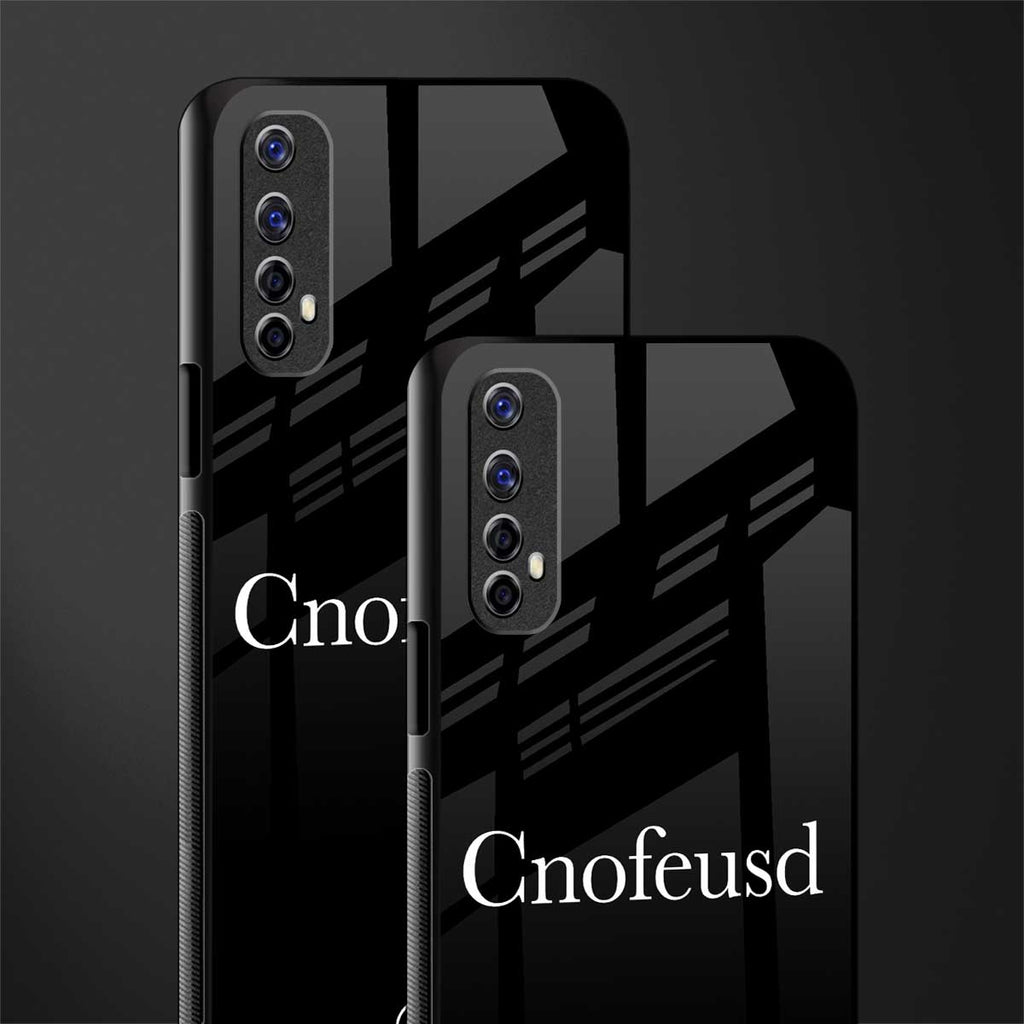 cnofeusd confused black glass case for realme narzo 20 pro image-2