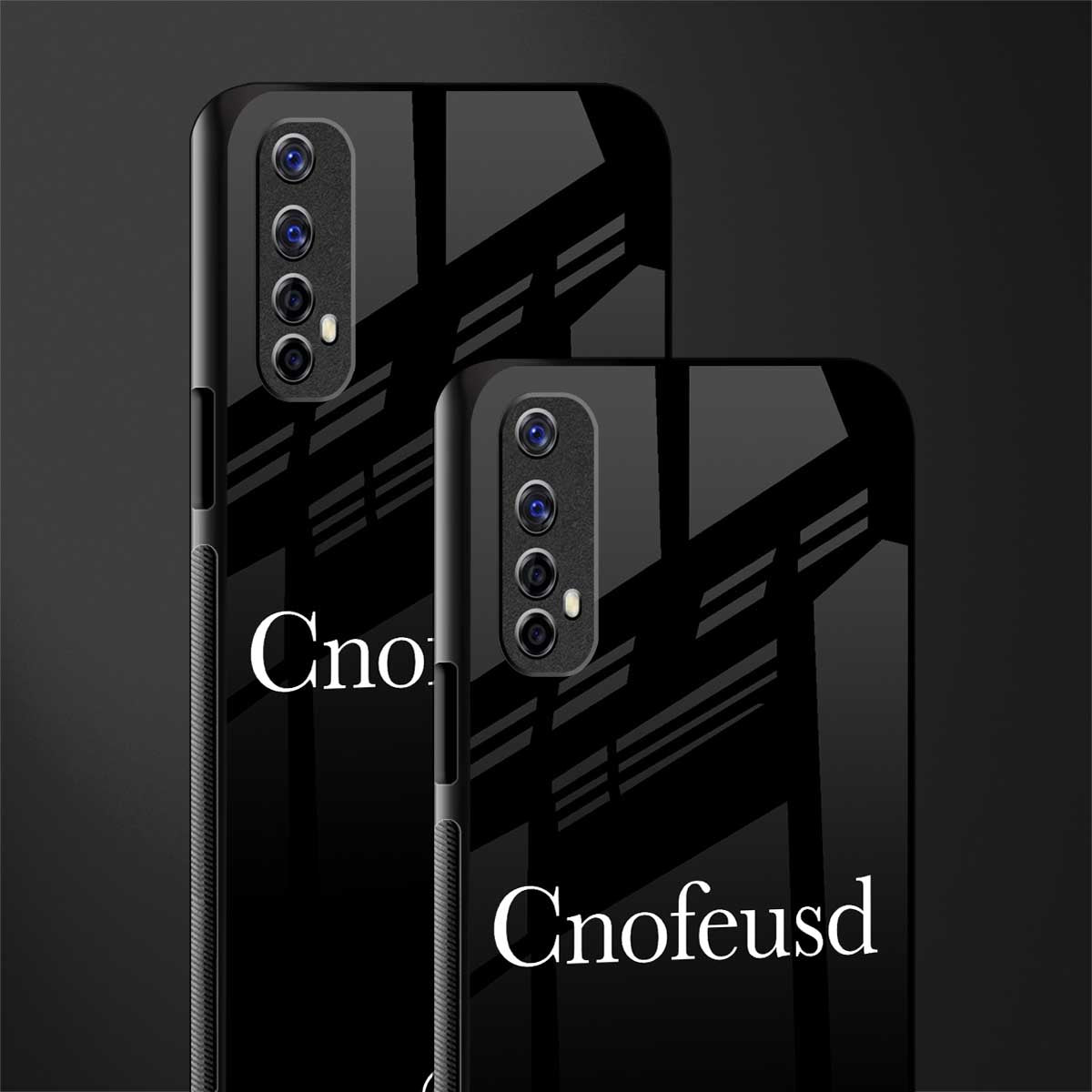 cnofeusd confused black glass case for realme narzo 20 pro image-2