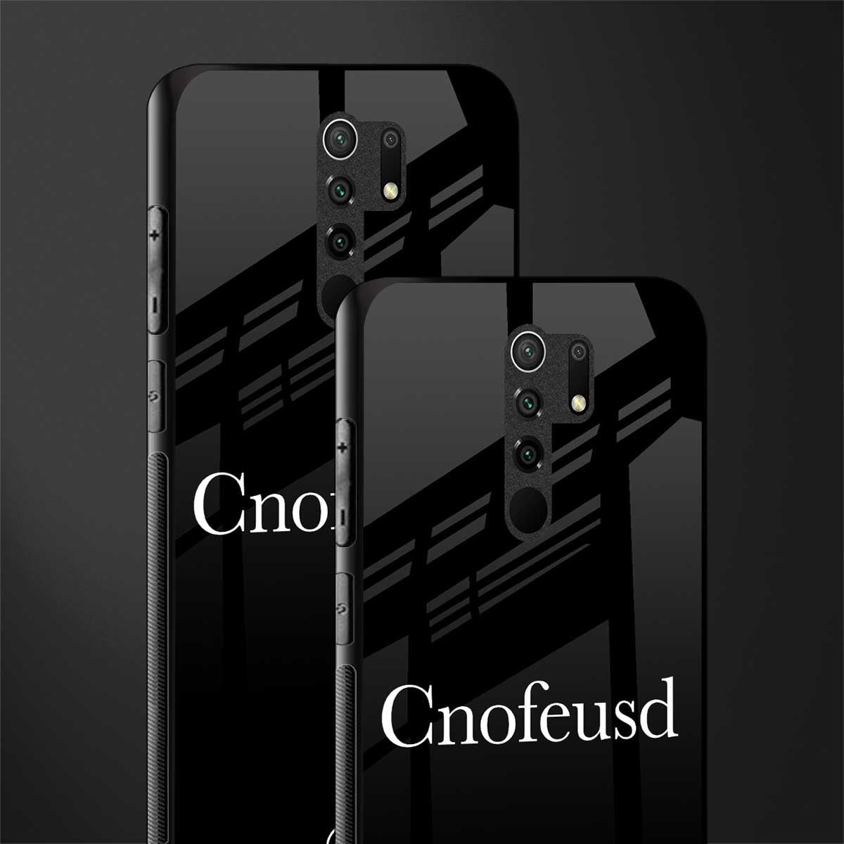 cnofeusd confused black glass case for redmi 9 prime image-2