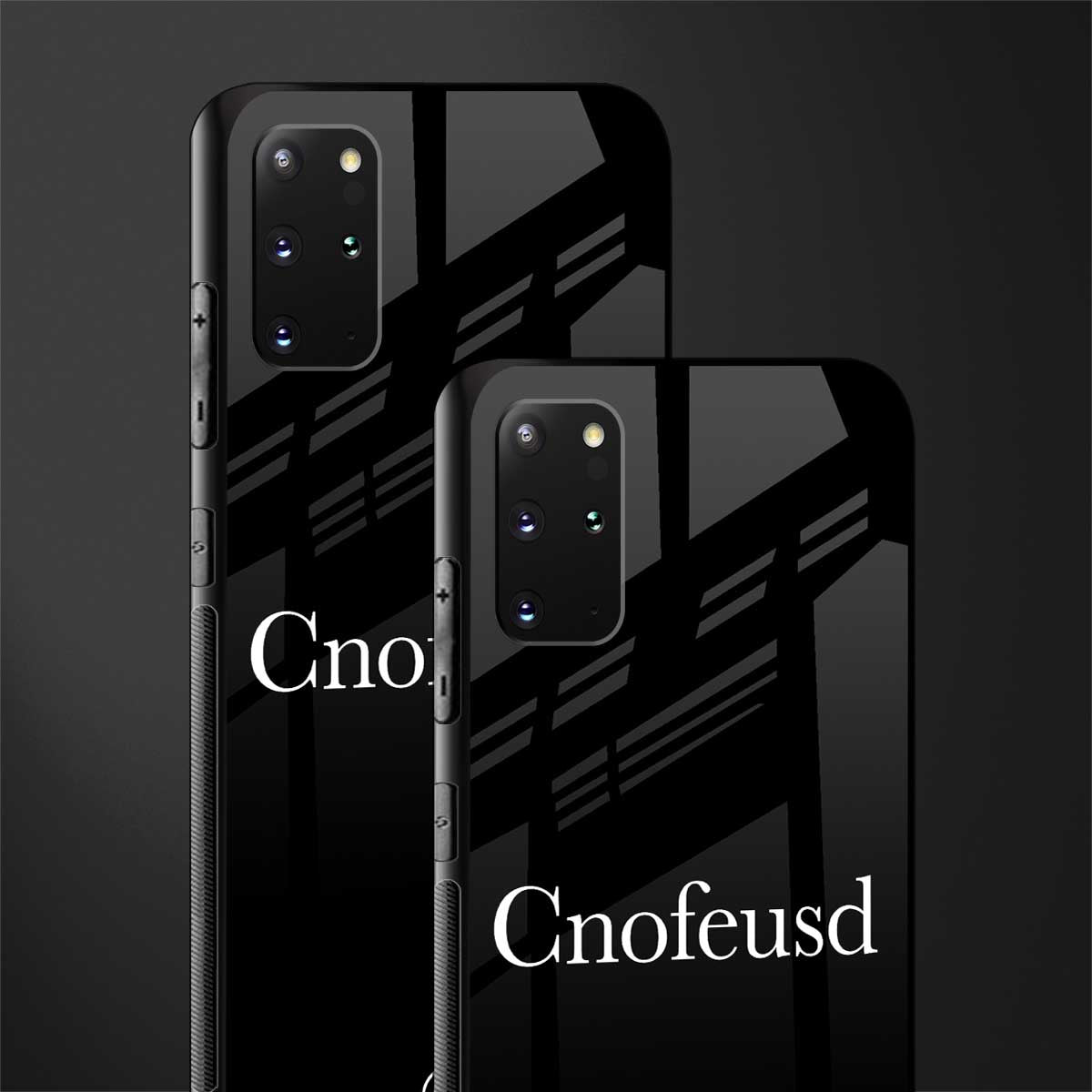 cnofeusd confused black glass case for samsung galaxy s20 plus image-2