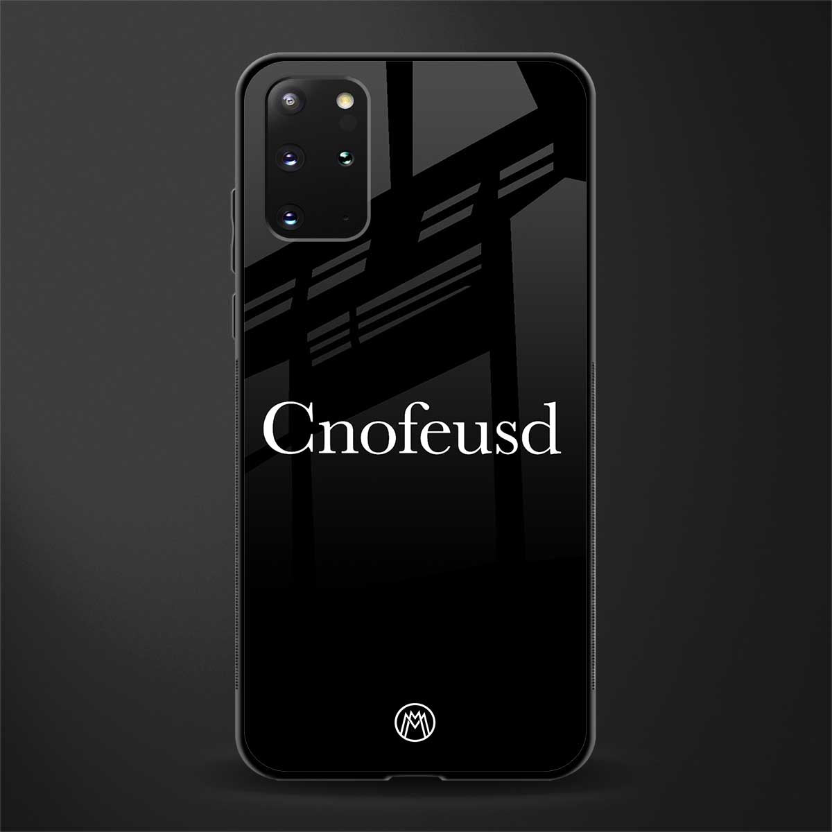 cnofeusd confused black glass case for samsung galaxy s20 plus image