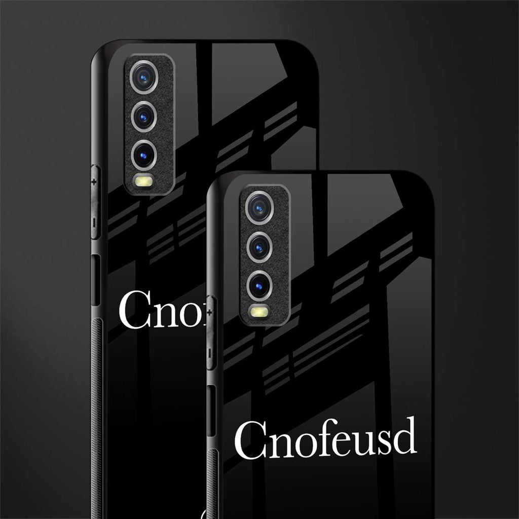 cnofeusd confused black glass case for vivo y20 image-2