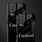 cnofeusd confused black glass case for vivo y20 image-2