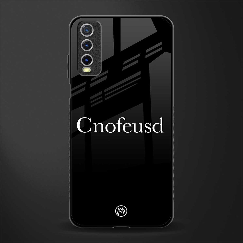 cnofeusd confused black glass case for vivo y20 image