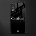 cnofeusd confused black glass case for vivo y20 image