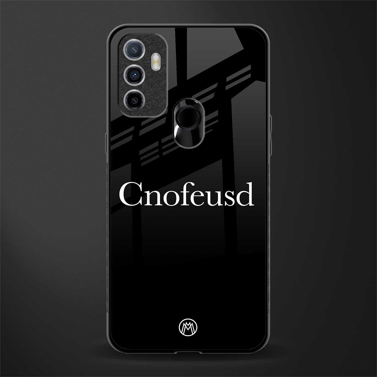 cnofeusd confused black glass case for oppo a53 image