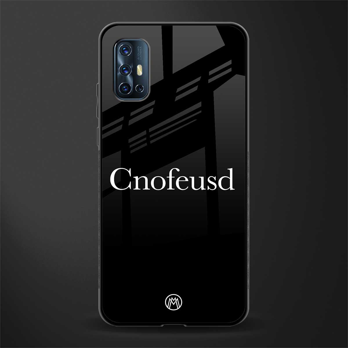 cnofeusd confused black glass case for vivo v17 image