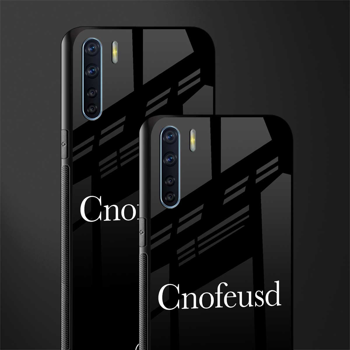 cnofeusd confused black glass case for oppo f15 image-2