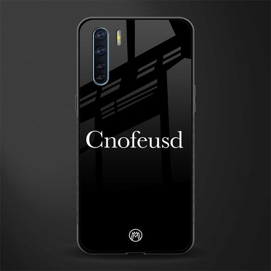 cnofeusd confused black glass case for oppo f15 image
