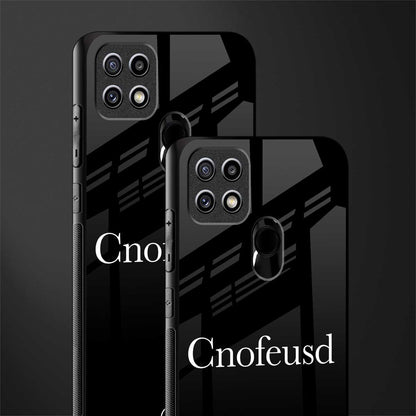 cnofeusd confused black glass case for oppo a15s image-2