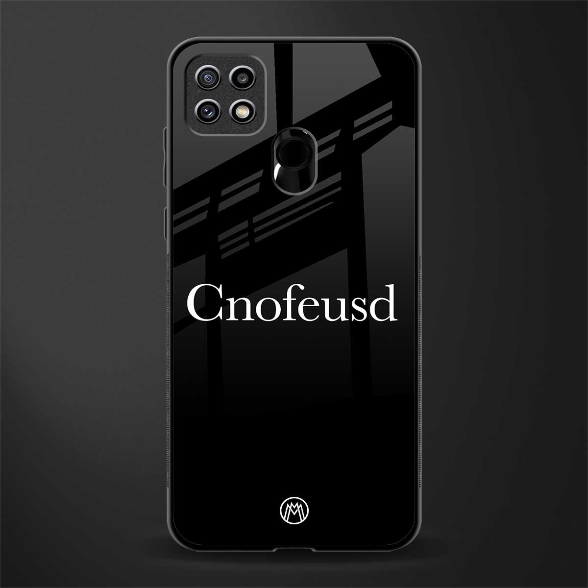 cnofeusd confused black glass case for oppo a15s image