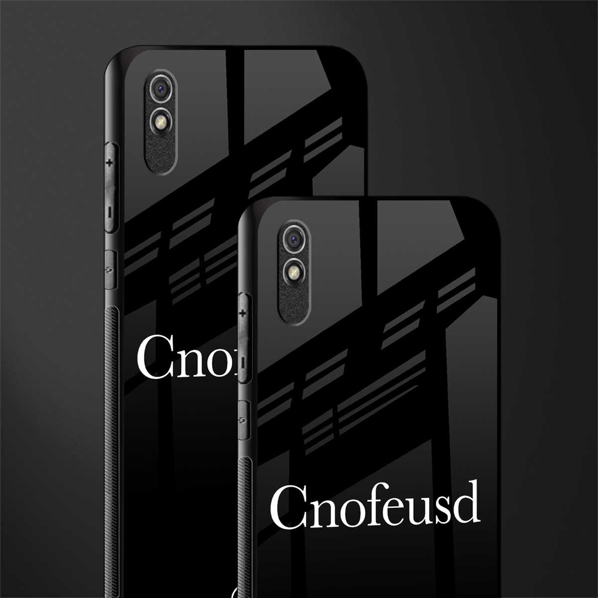 cnofeusd confused black glass case for redmi 9i image-2