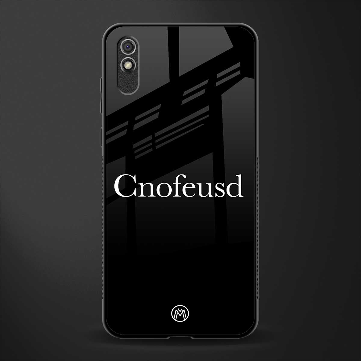 cnofeusd confused black glass case for redmi 9i image