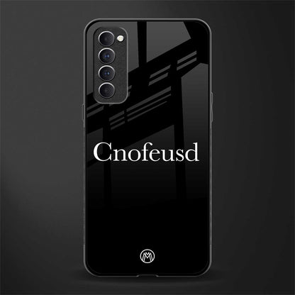 cnofeusd confused black glass case for oppo reno 4 pro image