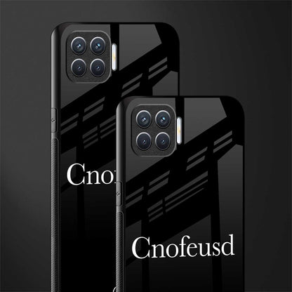 cnofeusd confused black glass case for oppo f17 pro image-2