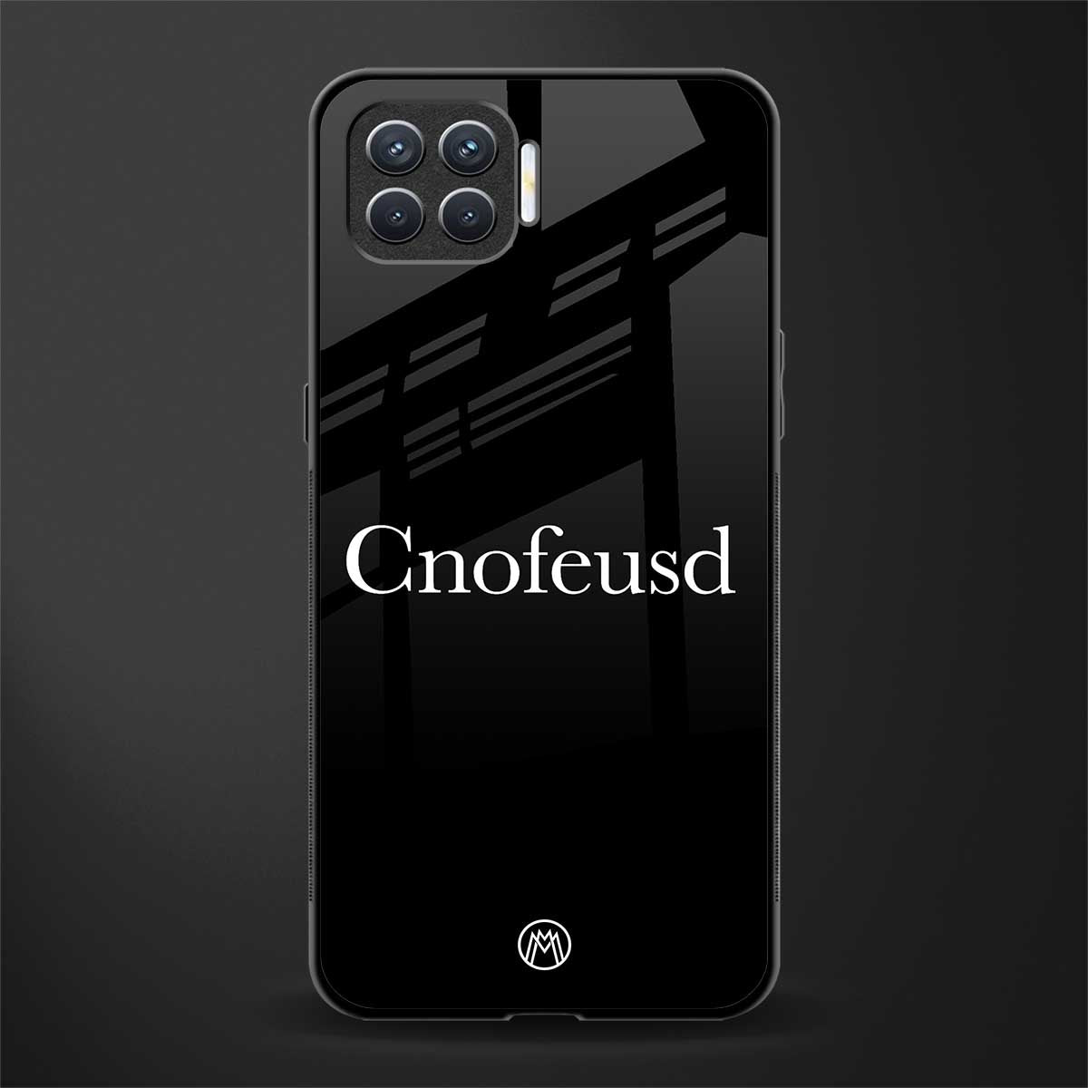cnofeusd confused black glass case for oppo f17 pro image