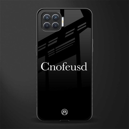 cnofeusd confused black glass case for oppo f17 pro image