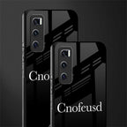 cnofeusd confused black glass case for vivo v20 se image-2