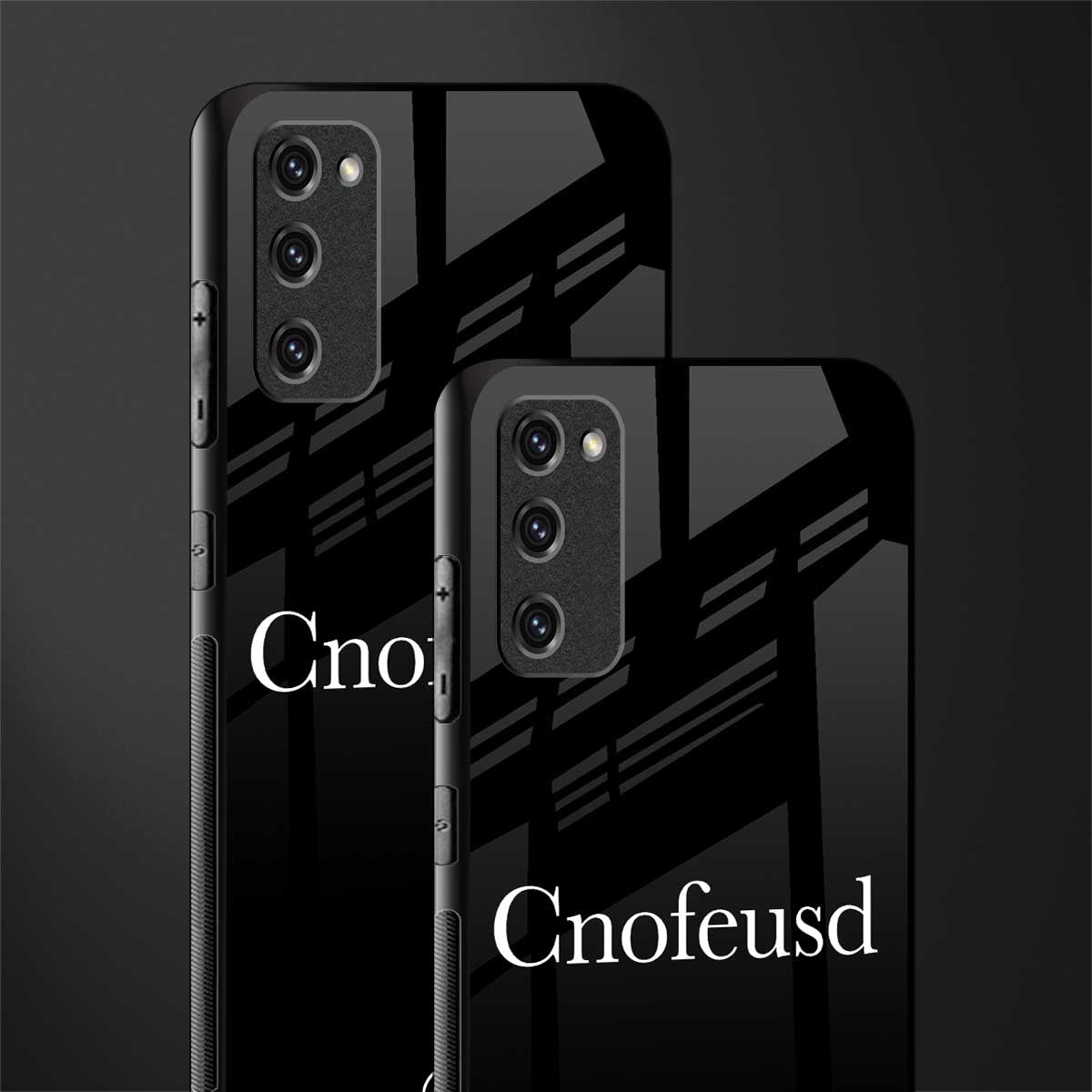 cnofeusd confused black glass case for samsung galaxy s20 fe image-2