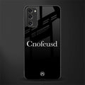 cnofeusd confused black glass case for samsung galaxy s20 fe image