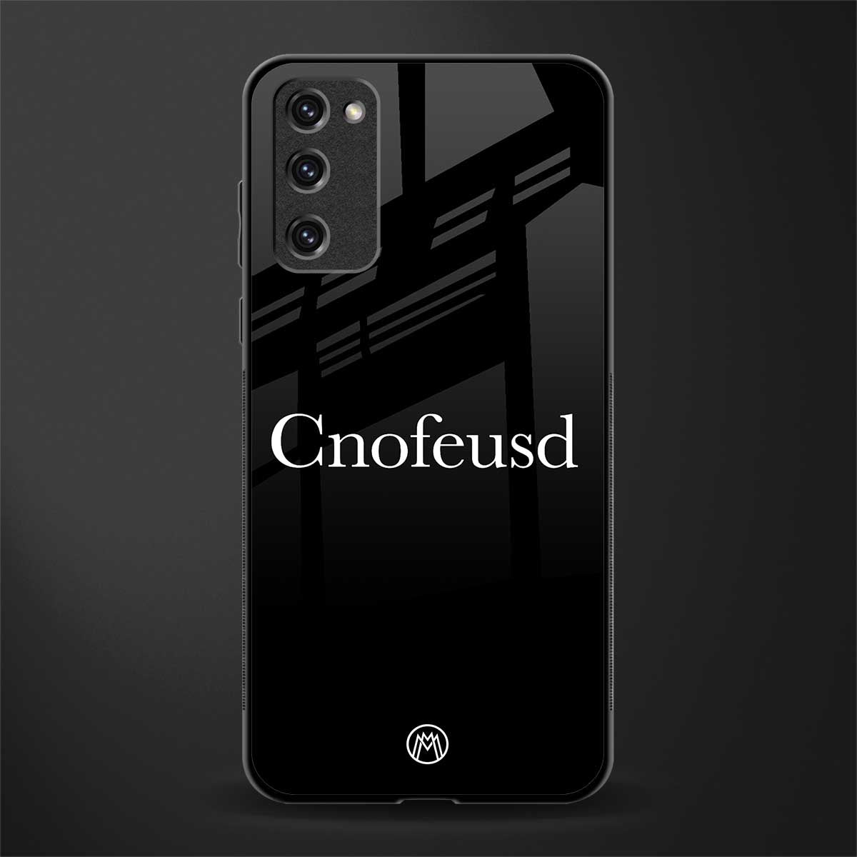 cnofeusd confused black glass case for samsung galaxy s20 fe image