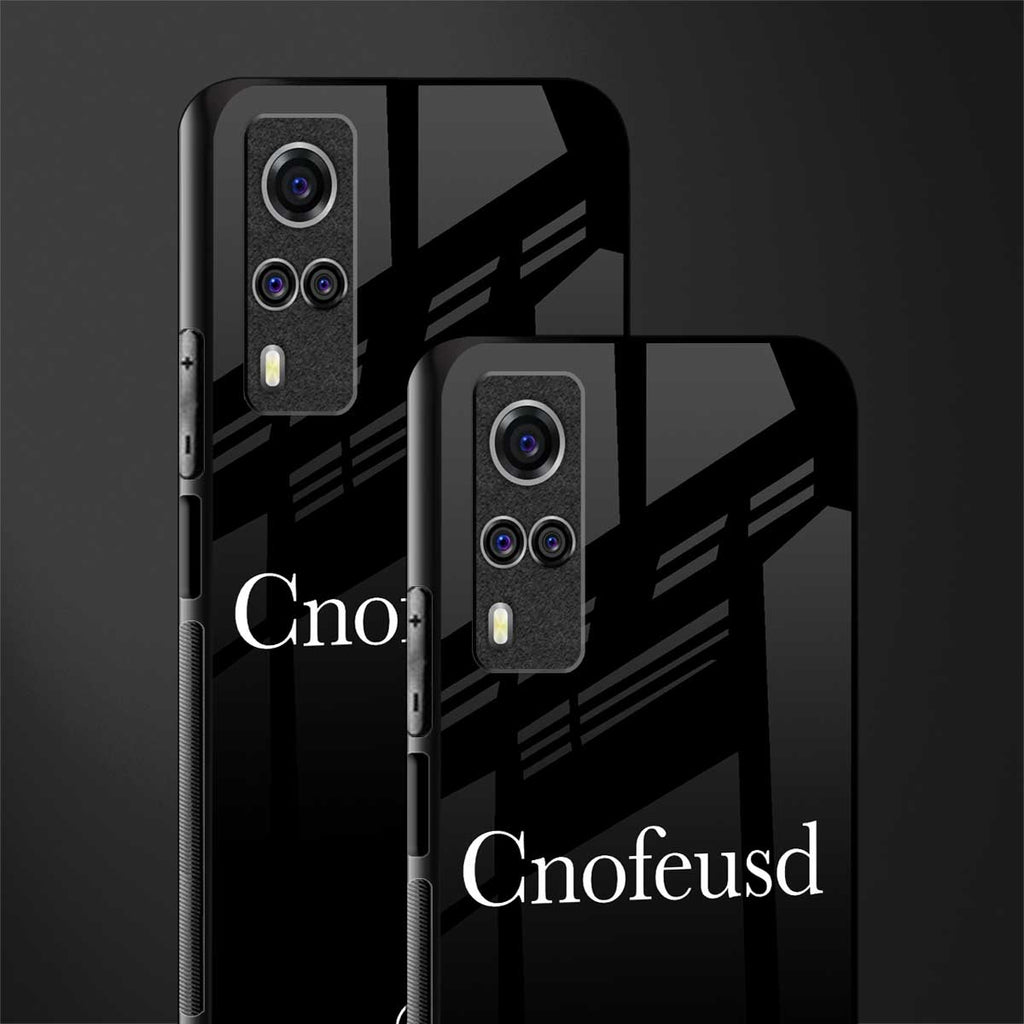 cnofeusd confused black glass case for vivo y51a image-2