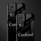 cnofeusd confused black glass case for vivo y51a image-2