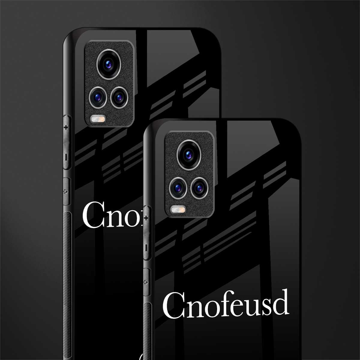 cnofeusd confused black glass case for vivo v20 pro image-2