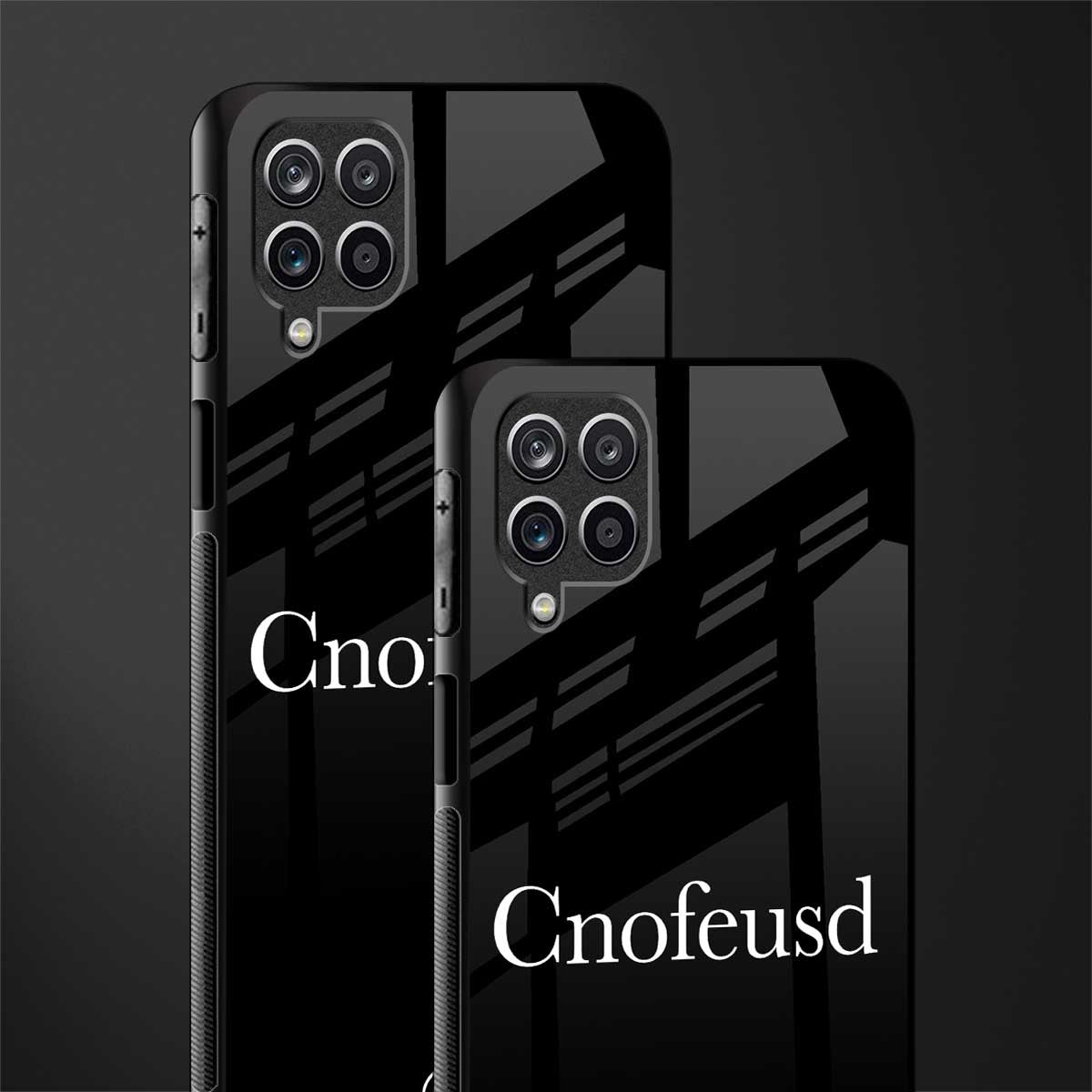 cnofeusd confused black glass case for samsung galaxy m42 5g image-2