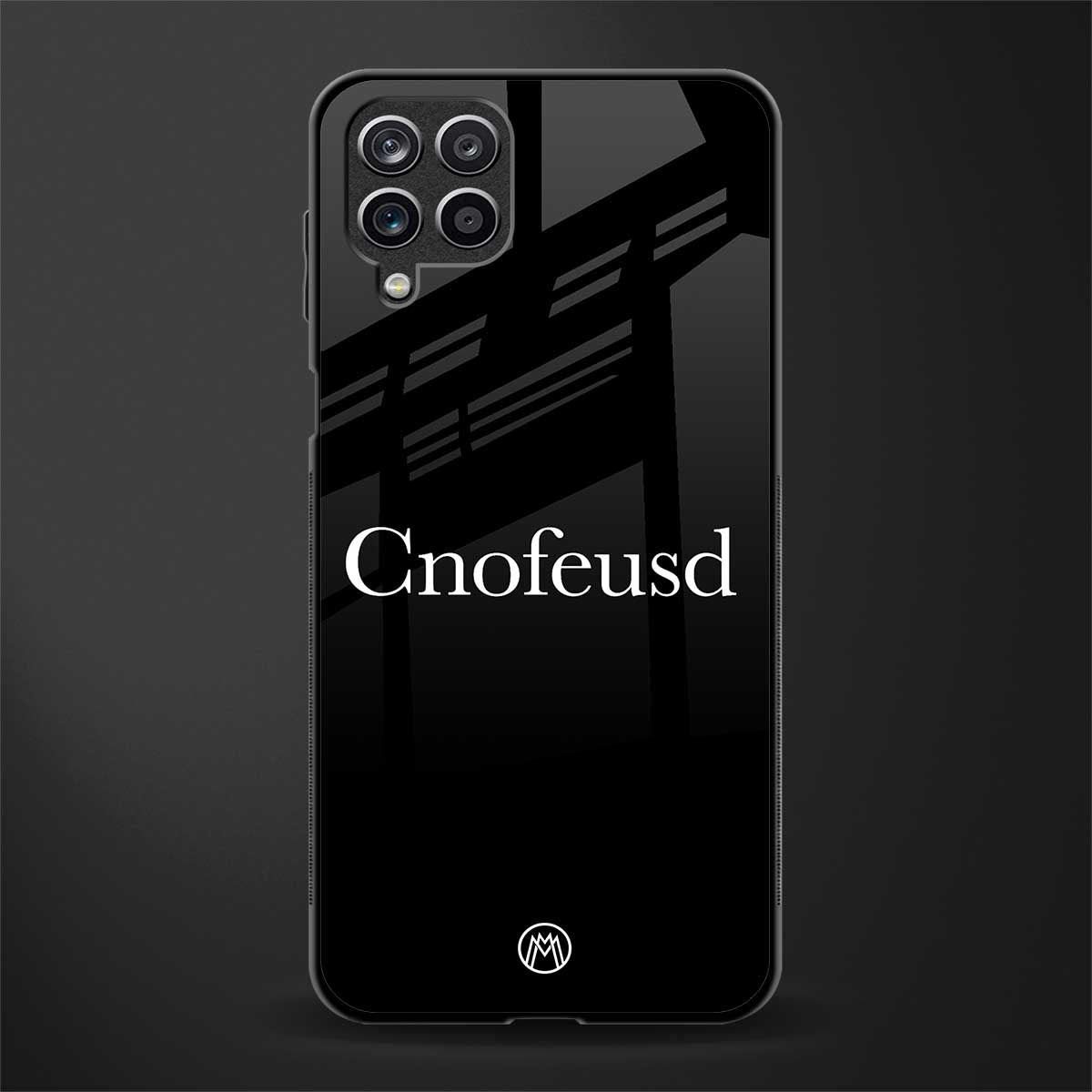 cnofeusd confused black glass case for samsung galaxy m42 5g image