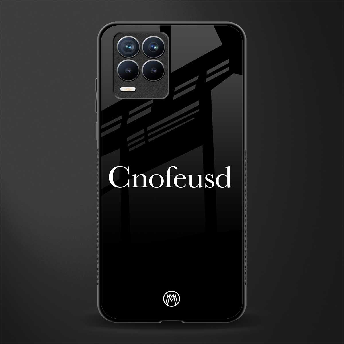 cnofeusd confused black glass case for realme 8 pro image