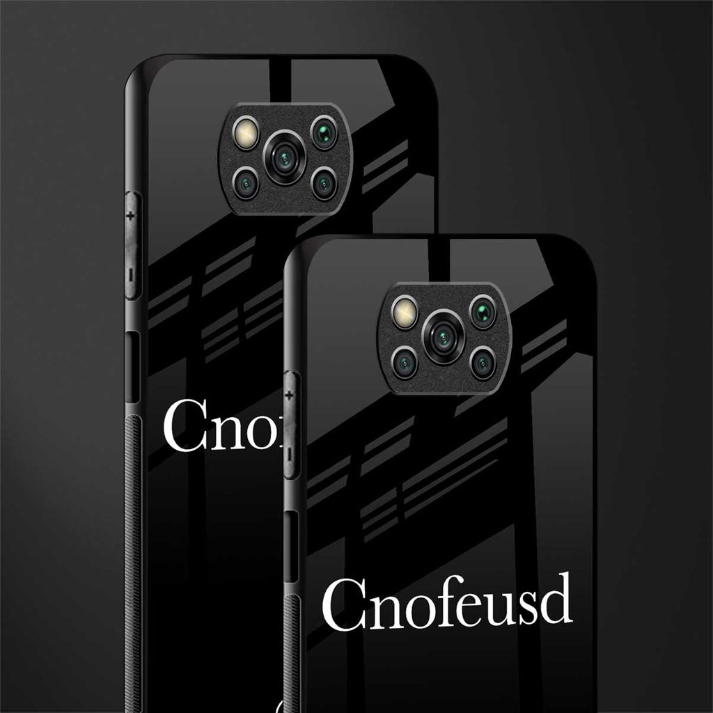 cnofeusd confused black glass case for poco x3 image-2