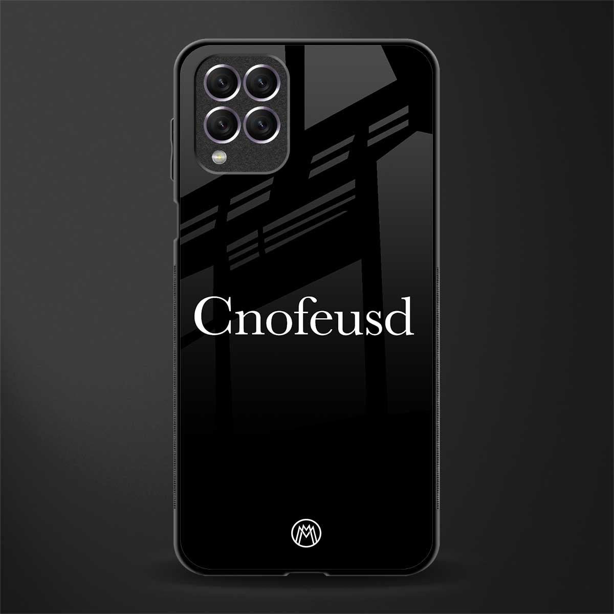 cnofeusd confused black glass case for samsung galaxy f62 image