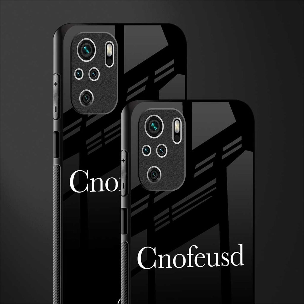 cnofeusd confused black glass case for redmi note 10s image-2