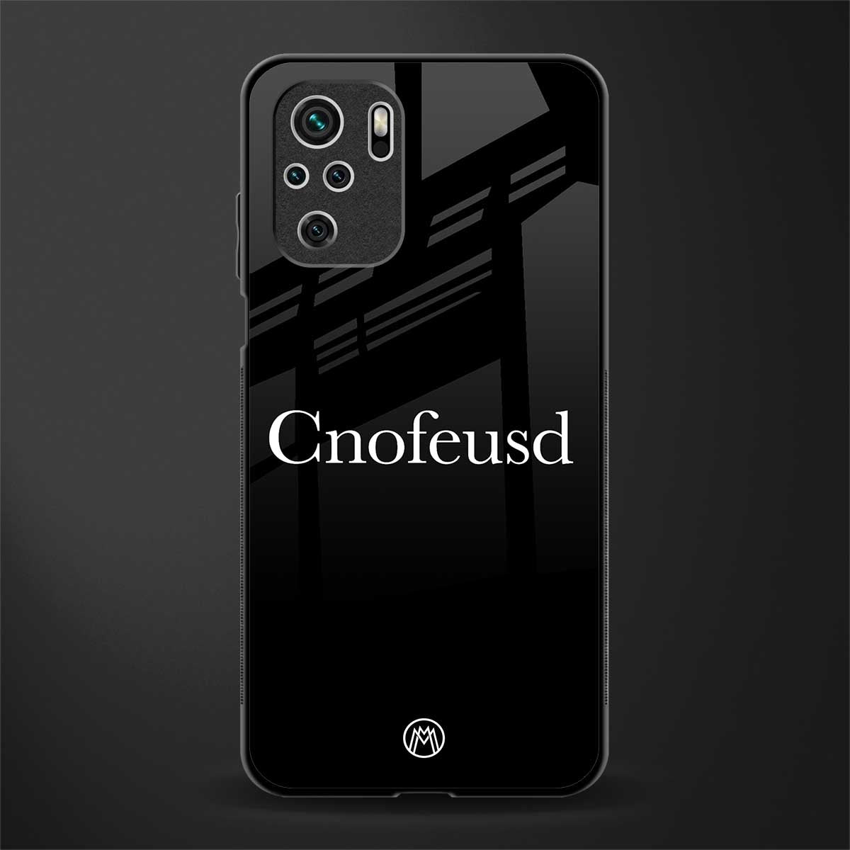 cnofeusd confused black glass case for redmi note 10s image