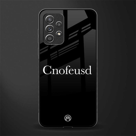 cnofeusd confused black glass case for samsung galaxy a72 image