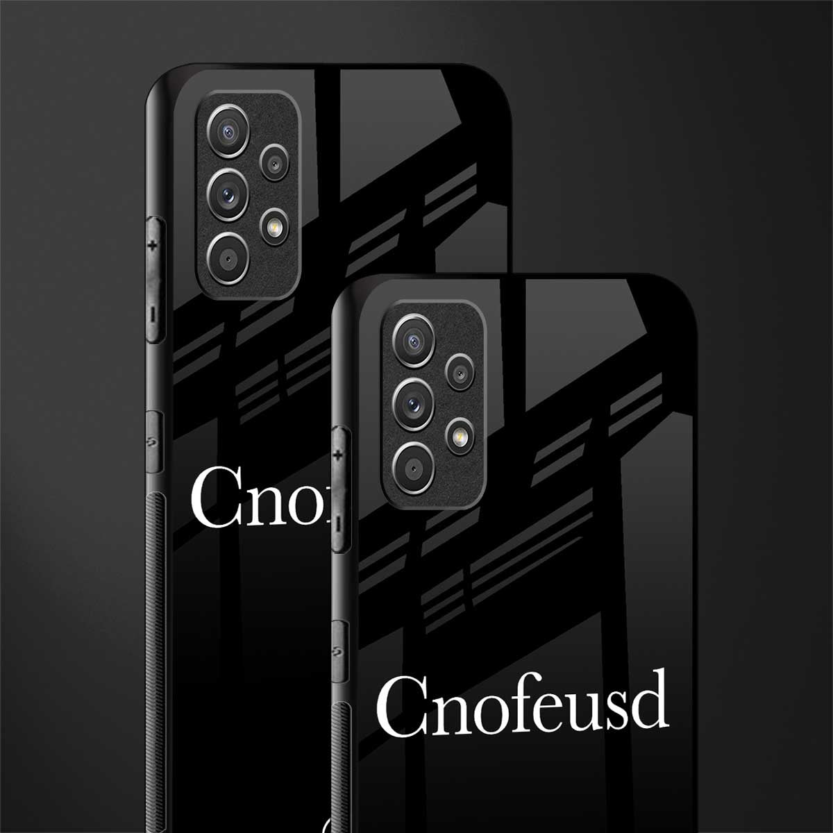 cnofeusd confused black glass case for samsung galaxy a32 4g image-2
