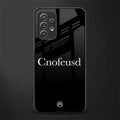 cnofeusd confused black glass case for samsung galaxy a32 4g image