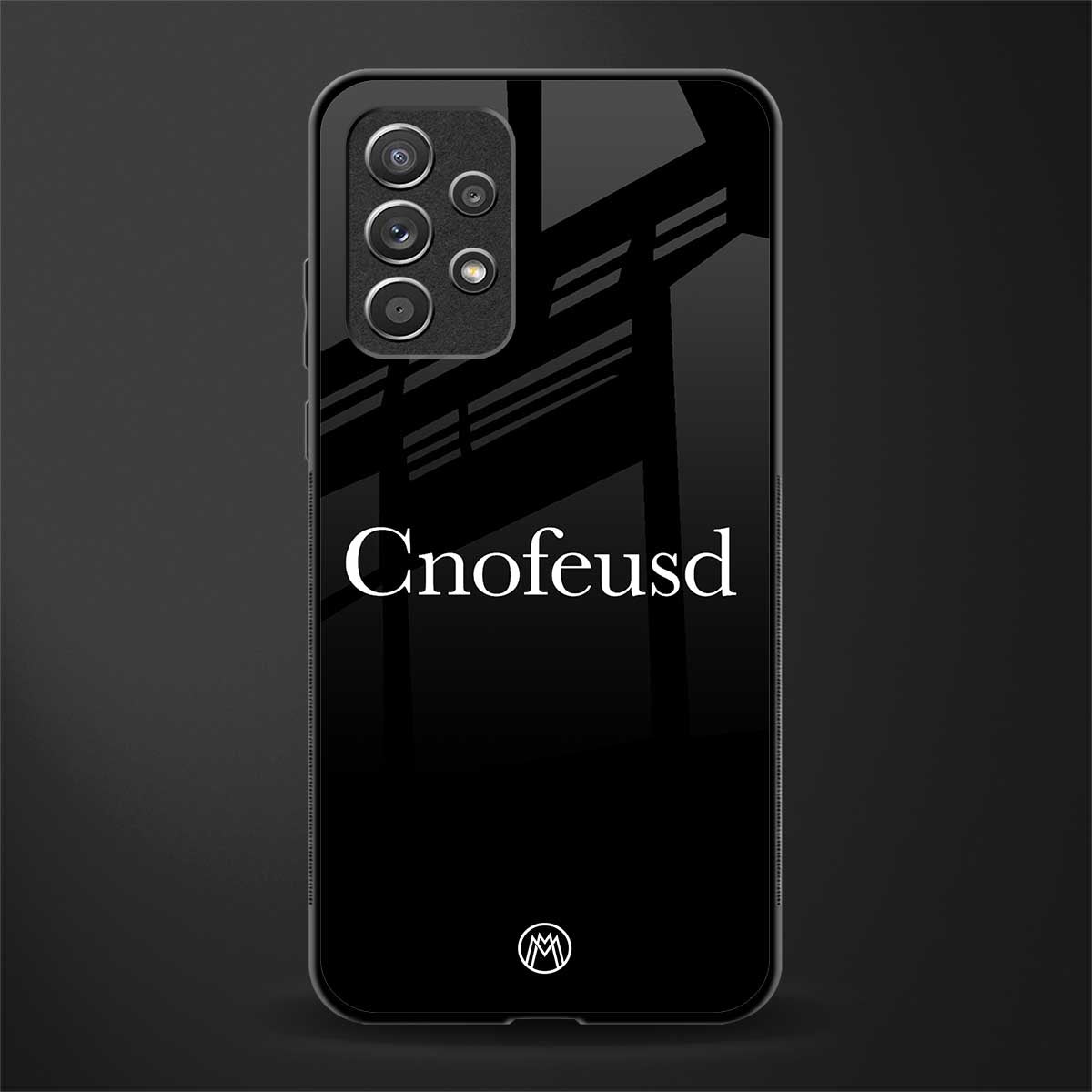 cnofeusd confused black glass case for samsung galaxy a32 4g image
