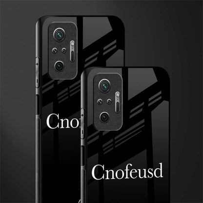 cnofeusd confused black glass case for redmi note 10 pro image-2
