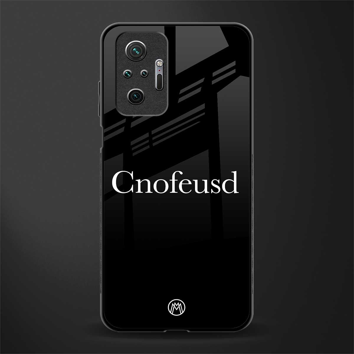 cnofeusd confused black glass case for redmi note 10 pro max image