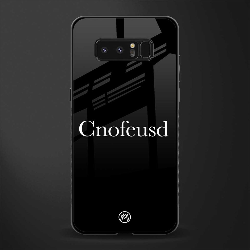cnofeusd confused black glass case for samsung galaxy note 8 image