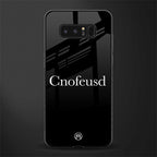 cnofeusd confused black glass case for samsung galaxy note 8 image