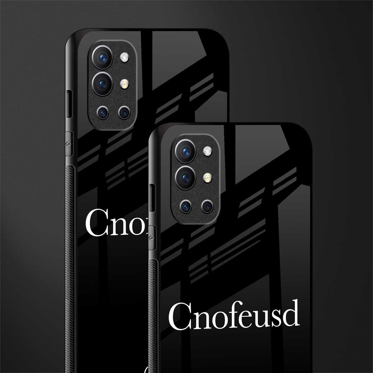 cnofeusd confused black glass case for oneplus 9r image-2