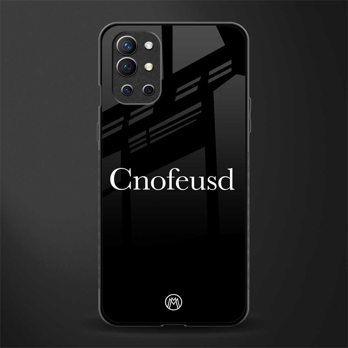 cnofeusd confused black glass case for oneplus 9r image