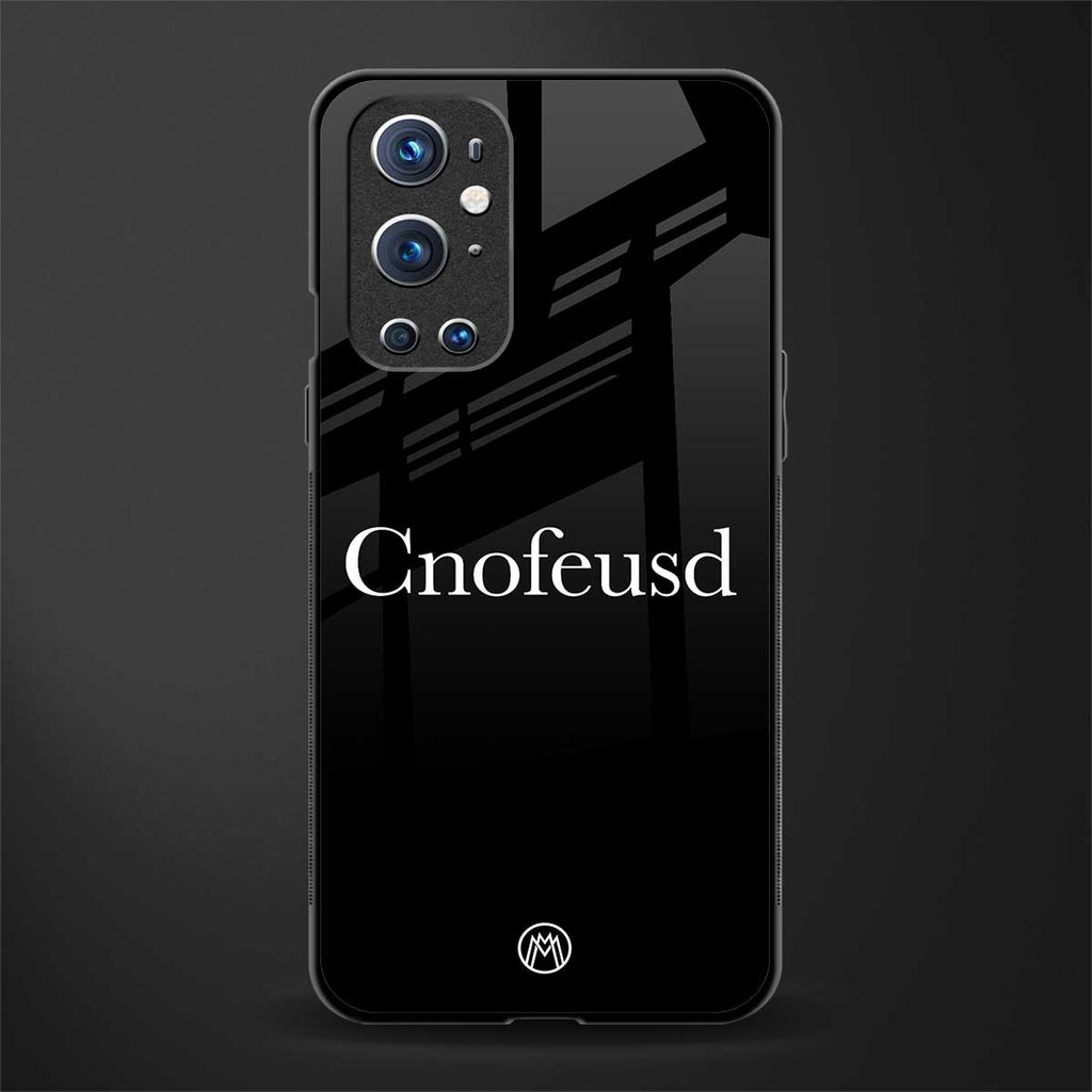 cnofeusd confused black glass case for oneplus 9 pro image