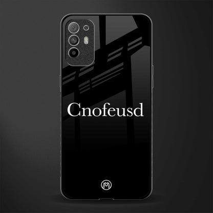 cnofeusd confused black glass case for oppo f19 pro plus image